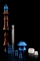 Preview: Rauchsäulen-SET ELOX Plug Dark Wood Blau 2S