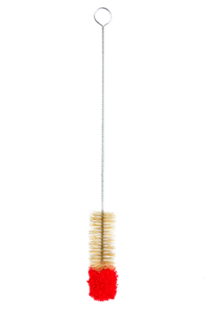 Reinigungsbürste mit Wollkopf 50cm Rot/Natur