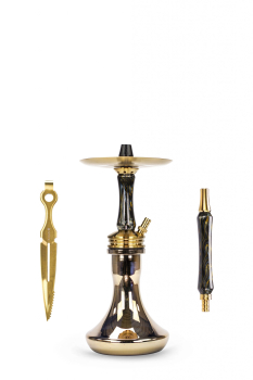Ocean Hookah Kaif S „Small“ – Gold / Onyx / Gold Chrome