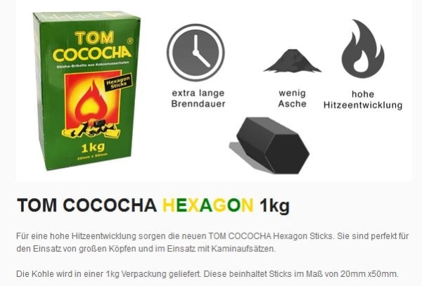 Tom Cococha Hexagon 1kg (20x50mm)